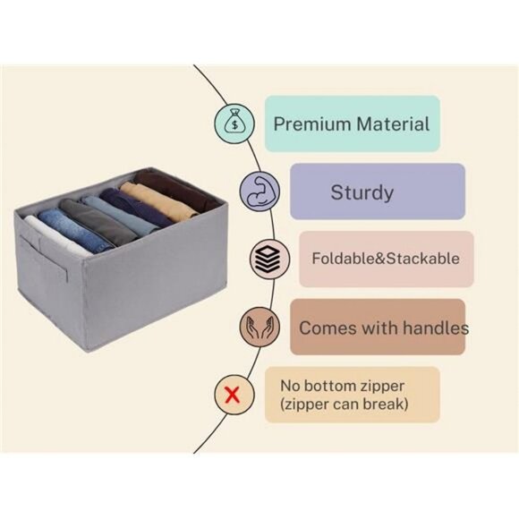 2 pack Clothes Organizer and Storage Drawer Organizer - Picture 5 of 6